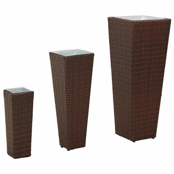 Ulkosetti 3 kpl 30 x 30 x 80 cm Metalli