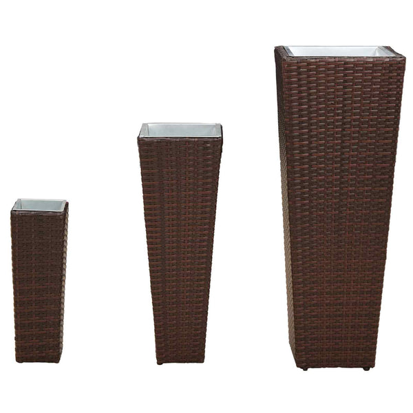 Ulkosetti 3 kpl 30 x 30 x 80 cm Metalli