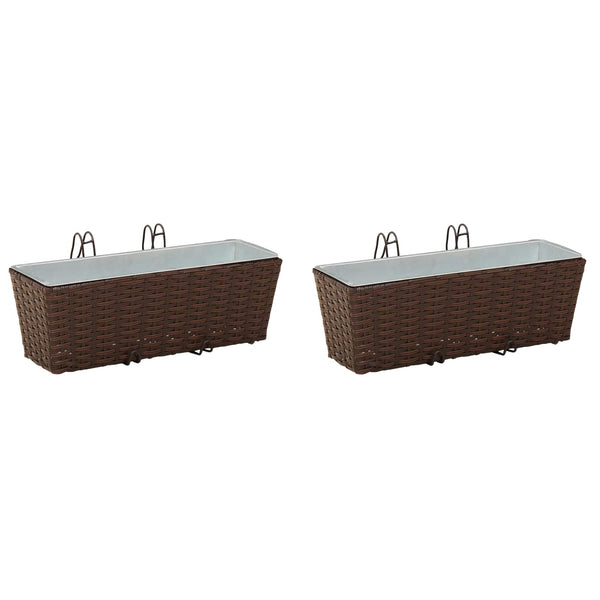 Kaide 2 kpl Ruskea 50 x 17 x 17 cm Metalli