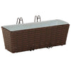 Kaide 2 kpl Ruskea 50 x 17 x 17 cm Metalli