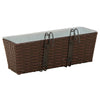 Kaide 2 kpl Ruskea 50 x 17 x 17 cm Metalli