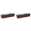 Kaide 2 kpl Ruskea 80 x 17 x 17 cm Metalli