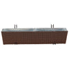 Kaide 2 kpl Ruskea 80 x 17 x 17 cm Metalli