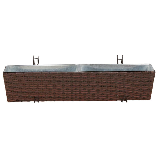 Kaide 2 kpl Ruskea 80 x 17 x 17 cm Metalli