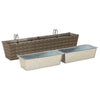 Kaide 2 kpl Harmaa 80 x 17 x 17 cm Metalli