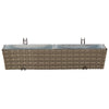 Kaide 2 kpl Harmaa 80 x 17 x 17 cm Metalli