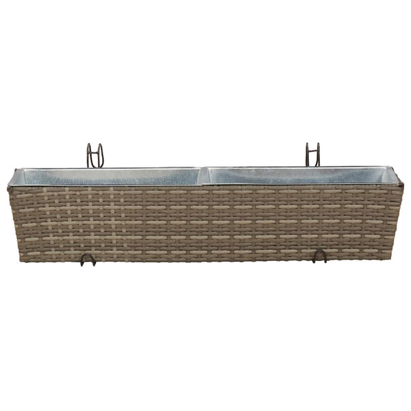 Kaide 2 kpl Harmaa 80 x 17 x 17 cm Metalli