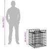 Gabion Kohotettu Peti 50 x 50 x 60 cm Galvanoitu teräs Hopea