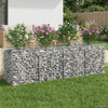 Gabion Kohotettu Peti 200 x 50 x 60 cm Galvanoitu teräs Hopea