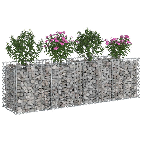 Gabion Kohotettu Peti 200 x 50 x 60 cm Galvanoitu teräs Hopea