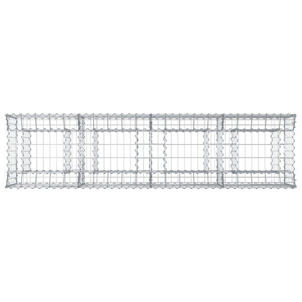 Gabion Kohotettu Peti 200 x 50 x 60 cm Galvanoitu teräs Hopea
