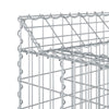 Gabion Kohotettu Peti 50 x 50 x 80 cm Galvanoitu teräs Hopea