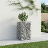 Gabion Kohotettu Peti 50 x 50 x 80 cm Galvanoitu teräs Hopea