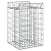 Gabion Kohotettu Peti 50 x 50 x 80 cm Galvanoitu teräs Hopea