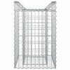 Gabion Kohotettu Peti 50 x 50 x 80 cm Galvanoitu teräs Hopea