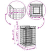 Gabion Kohotettu Peti 50 x 50 x 80 cm Galvanoitu teräs Hopea