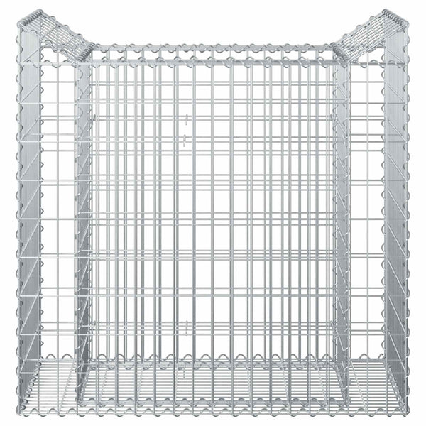 Gabion Kohotettu Peti 50 x 100 x 100 cm Galvanoitu teräs Hopea