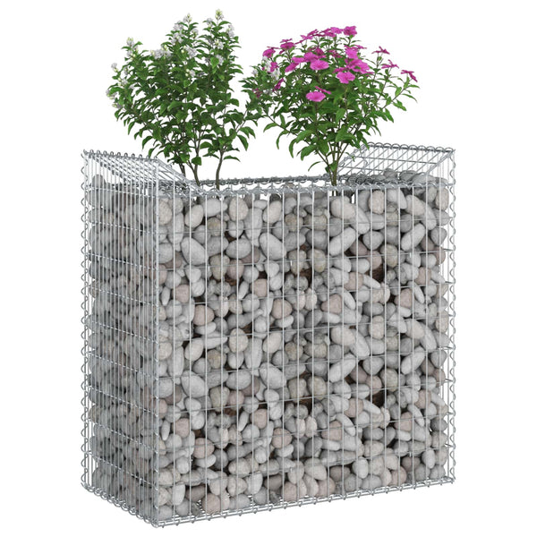 Gabion Kohotettu Peti 50 x 100 x 100 cm Galvanoitu teräs Hopea