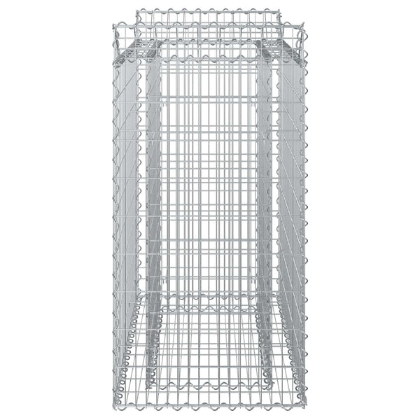Gabion Kohotettu Peti 50 x 100 x 100 cm Galvanoitu teräs Hopea