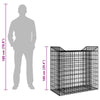 Gabion Kohotettu Peti 50 x 100 x 100 cm Galvanoitu teräs Hopea