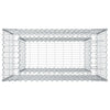 Gabion Kohotettu Peti 50 x 100 x 100 cm Galvanoitu teräs Hopea