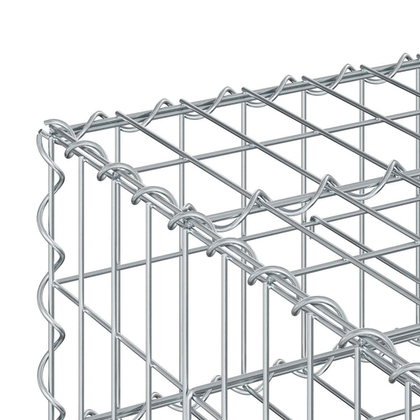 Gabion Kohotettu Peti 80 x 80 x 12 cm Galvanoitu teräs Hopea