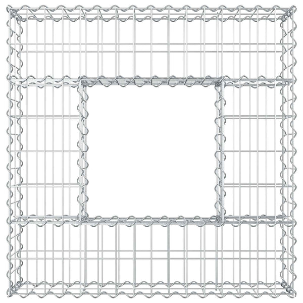 Gabion Kohotettu Peti 80 x 80 x 12 cm Galvanoitu teräs Hopea