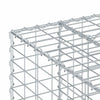 Gabion Kohotettu Peti 140 x 60 x 55 cm Galvanoitu teräs Hopea