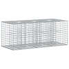 Gabion Kohotettu Peti 140 x 60 x 55 cm Galvanoitu teräs Hopea