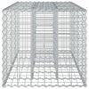 Gabion Kohotettu Peti 140 x 60 x 55 cm Galvanoitu teräs Hopea