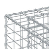 Gabion Kohotettu Peti 50 x 50 x 80 cm Galvanoitu teräs Hopea