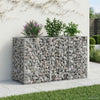 Gabion Kohotettu Peti 130 x 50 x 80 cm Galvanoitu teräs Hopea