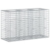 Gabion Kohotettu Peti 130 x 50 x 80 cm Galvanoitu teräs Hopea