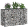 Gabion Kohotettu Peti 130 x 50 x 80 cm Galvanoitu teräs Hopea