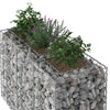 Gabion Kohotettu Peti 130 x 50 x 80 cm Galvanoitu teräs Hopea