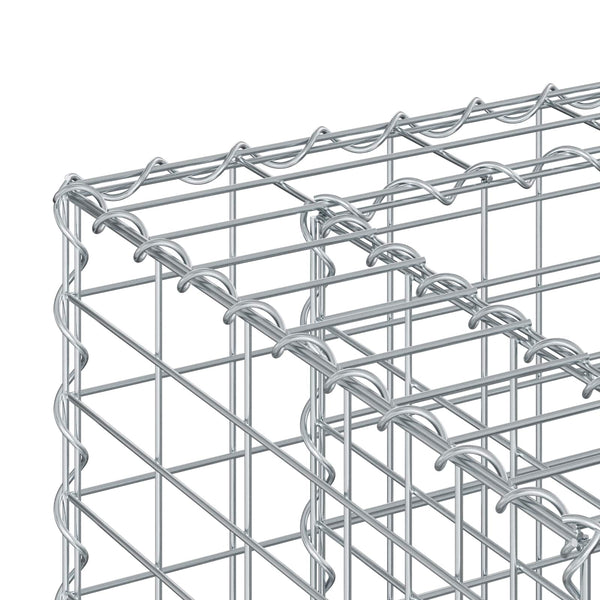 Gabion Kohotettu Peti 170 x 50 x 80 cm Galvanoitu teräs Hopea
