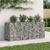 Gabion Kohotettu Peti 170 x 50 x 80 cm Galvanoitu teräs Hopea