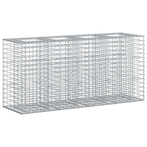 Gabion Kohotettu Peti 170 x 50 x 80 cm Galvanoitu teräs Hopea