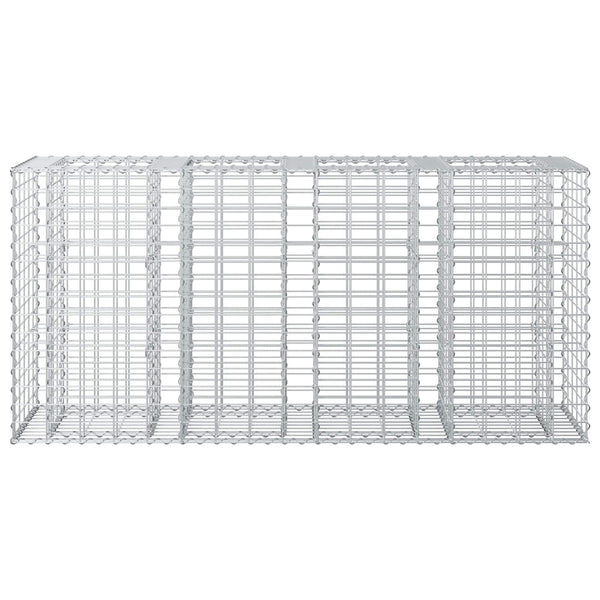 Gabion Kohotettu Peti 170 x 50 x 80 cm Galvanoitu teräs Hopea
