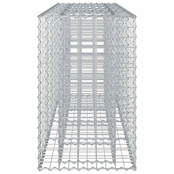Gabion Kohotettu Peti 170 x 50 x 80 cm Galvanoitu teräs Hopea
