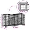 Gabion Kohotettu Peti 170 x 50 x 80 cm Galvanoitu teräs Hopea