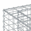 Gabion Kohotettu Peti 50 x 50 x 150 cm Galvanoitu teräs Hopea