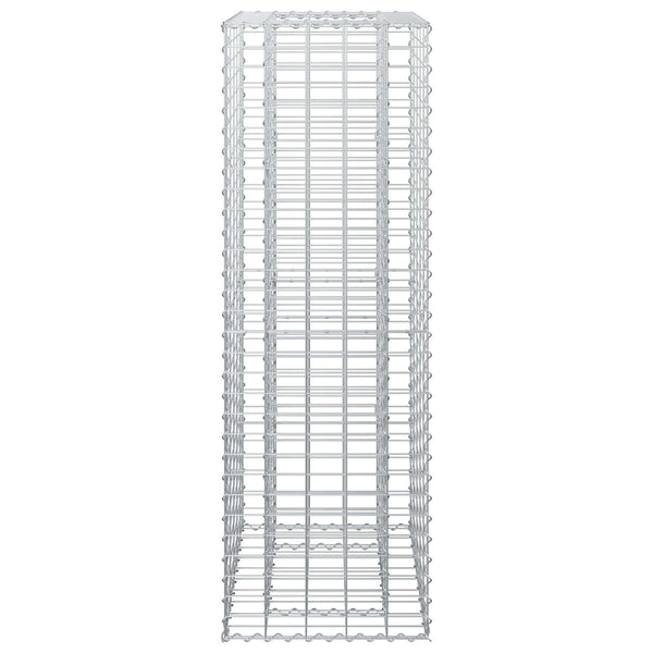 Gabion Kohotettu Peti 50 x 50 x 150 cm Galvanoitu teräs Hopea
