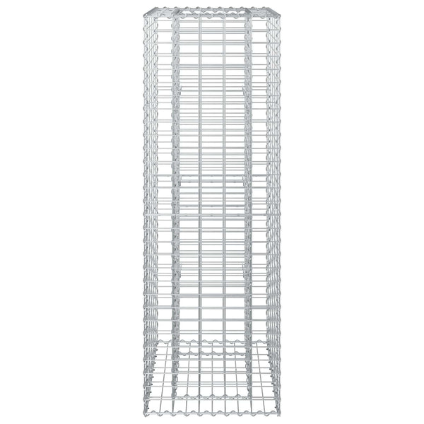 Gabion Kohotettu Peti 50 x 50 x 150 cm Galvanoitu teräs Hopea