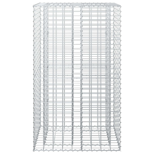 Gabion Kohotettu Peti 90 x 50 x 150 cm Galvanoitu teräs Hopea