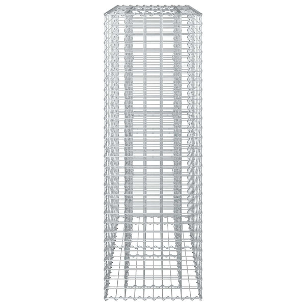 Gabion Kohotettu Peti 90 x 50 x 150 cm Galvanoitu teräs Hopea