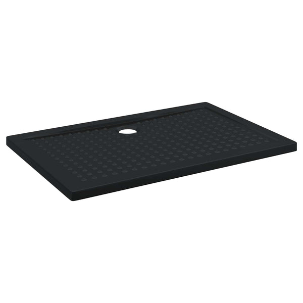 Suihkupohja laatta, jossa on pisteitä Musta 120 x 80 x 4 cm ABS