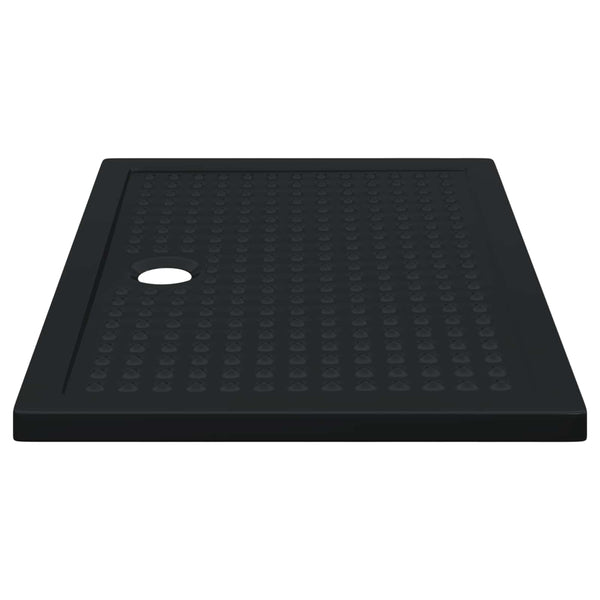 Suihkupohja laatta, jossa on pisteitä Musta 120 x 80 x 4 cm ABS