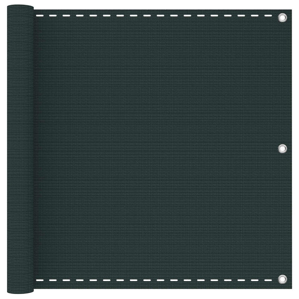 Parvekkeen Verho Tummanvihreä 75 x 800 cm HDPE ja alumiini