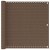 Parvekkeen Verho Ruskea 75 x 800 cm HDPE ja alumiini